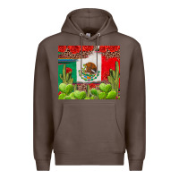 Coffee Mexican Flag Premium Hoodie - texasbilliewilder