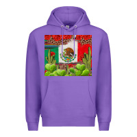 Purple Mexican Flag Premium Hoodie - texasbilliewilder