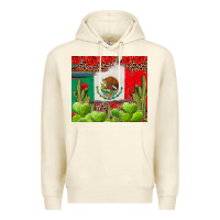 Sandshell Mexican Flag Premium Hoodie - texasbilliewilder