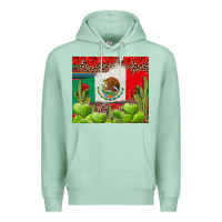 Seafoam Mexican Flag Premium Hoodie - texasbilliewilder
