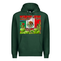 Sports Green Mexican Flag Premium Hoodie - texasbilliewilder