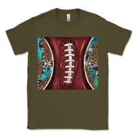 Army Green western pattern and american football Classic Tee - BarkalooDesign