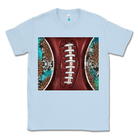Dusty Blue western pattern and american football Classic Tee - BarkalooDesign
