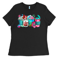 Black mermaid coffee cups Ladies Tee - Zillion Design Studio