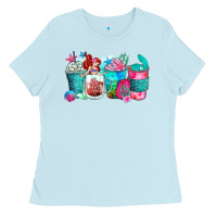 Baby Blue mermaid coffee cups Ladies Tee - Zillion Design Studio