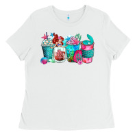 White mermaid coffee cups Ladies Tee - Zillion Design Studio