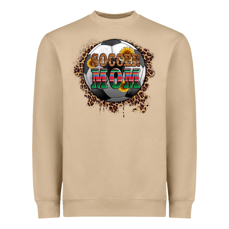 Soccer Mom With Serape And Leopard Heavyweight Sweatshirt by Artiststas | Teevron