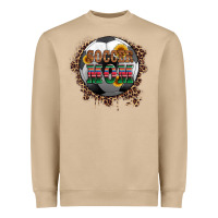 Mushroom soccer mom with serape and leopard Heavyweight Sweatshirt - Artiststas