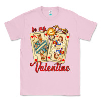 Bubblegum Pink be my valentine with playing cards and key Classic Tee - AdoDesignShop