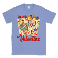 Colony Blue be my valentine with playing cards and key Classic Tee - AdoDesignShop