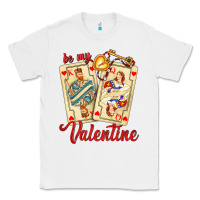 White be my valentine with playing cards and key Classic Tee - AdoDesignShop