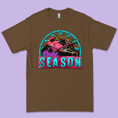 Racing Season Motorcycle Premium Tee Designed By Adodesignshop