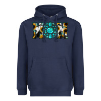 Navy Sunflower Turquoise Gemstone Cowhide Mom Heavyweight Hoodie - Bettercallsaul