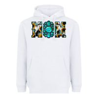 White Sunflower Turquoise Gemstone Cowhide Mom Heavyweight Hoodie - Bettercallsaul