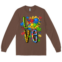 Chestnut autism love Long Sleeve Tee - MaliasSmallBusiness