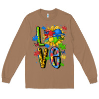 Toasted Coconut autism love Long Sleeve Tee - MaliasSmallBusiness