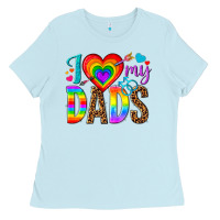Baby Blue i love my dads Ladies Tee - texasbilliewilder