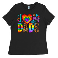 Black i love my dads Ladies Tee - texasbilliewilder