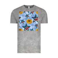 Cloud Rock patriotic stars and sunflower Vintage Tee - BundleAndBundleShop