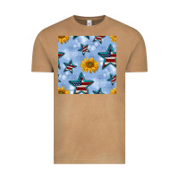 Vintage Camel patriotic stars and sunflower Vintage Tee - BundleAndBundleShop