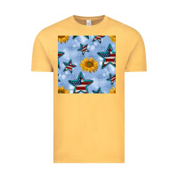 Vintage Mustard patriotic stars and sunflower Vintage Tee - BundleAndBundleShop