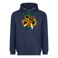 Navy Leopard Sunflower Western Mama Bee Heavyweight Hoodie - Bettercallsaul