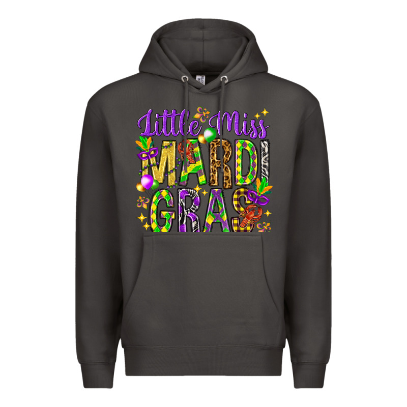 Little Miss Mardi Gras Premium Hoodie by NancyCooperArtShop | Teevron