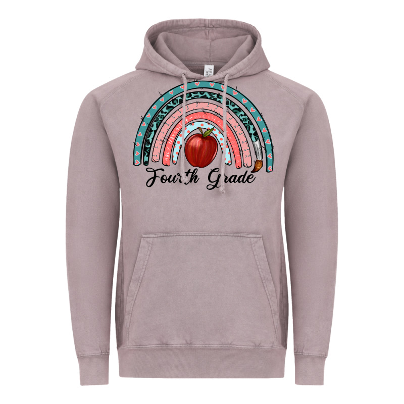 Fourth Grade Rainbow Vintage Hoodie by RanaPortraitStore | Teevron