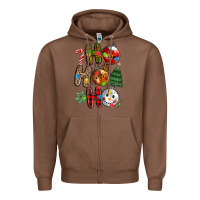 Chestnut ho ho ho with Zipper Hoodie - MaliasSmallBusiness