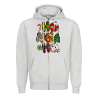 Dove Grey ho ho ho with Zipper Hoodie - MaliasSmallBusiness