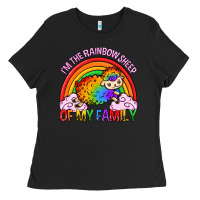 Black i m the rainbow sheep of my family pride lgbtq Ladies Tee - texasbilliewilder