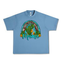 Pebble Blue western cactus and sunflower mama rainbow Urban Heavy Tee - Artiststas