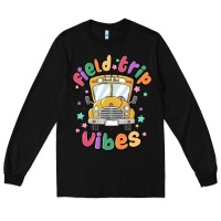 Black field trip vibes Long Sleeve Tee - MaliasSmallBusiness