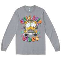 Heather Grey field trip vibes Long Sleeve Tee - MaliasSmallBusiness
