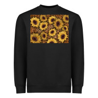 Black sunflower leopard background 3200x2400 Heavyweight Sweatshirt - AdoDesignShop