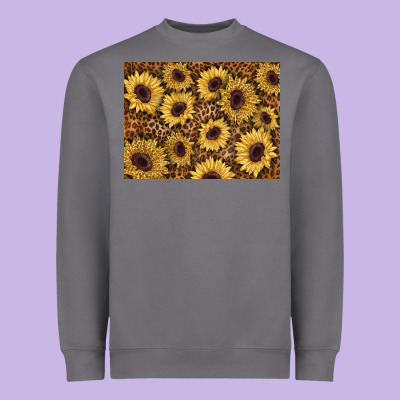 Sunflower Leopard Background 3200x2400 Heavyweight Sweatshirt Designed By Adodesignshop