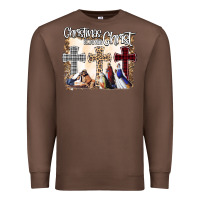 Chestnut Christmas Begins With Christ Premium Sweatshirt - Bettercallsaul