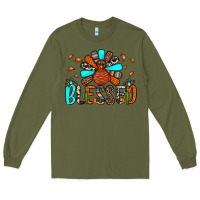 Army Green blessed turkey Long Sleeve Tee - JahusDesignShop
