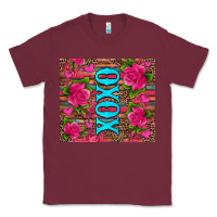 Burgundy xoxo valentine's day pink roses and hearts Classic Tee - Jasminsmagicworld