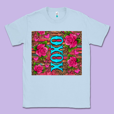 Xoxo Valentine's Day Pink Roses And Hearts Classic Tee Designed By Jasminsmagicworld