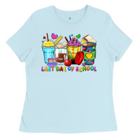 Baby Blue last day of school coffee cups Ladies Tee - Zillion Design Studio