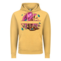Vintage Mustard pink cowgirl hat and roses Vintage Hoodie - AdoDesignShop