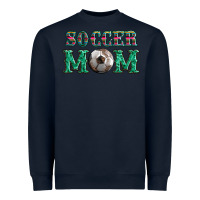 Navy soccer mom with leopard ball and serape leopard Heavyweight Sweatshirt - Artiststas