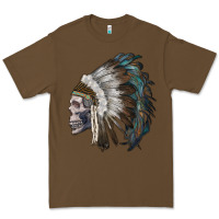 Cacao skull with indian headdress Premium Tee - RanaPortraitStore