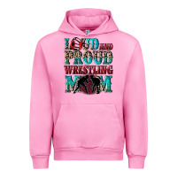 Fuchsia Pink Loud and proud wrestling Mom Mother's Day Urban Hoodie - CowGirlArtShop