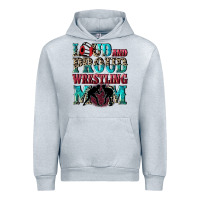 Heather Grey Loud and proud wrestling Mom Mother's Day Urban Hoodie - CowGirlArtShop