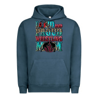Pigment Midnight Navy Loud and proud wrestling Mom Mother's Day Urban Hoodie - CowGirlArtShop