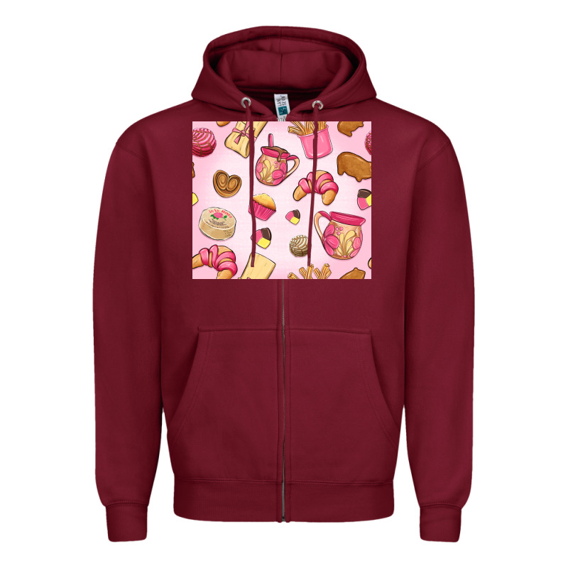Mexican Pan Dulce Zipper Hoodie by MaliasSmallBusiness | Teevron