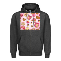 Charcoal Heather mexican pan dulce Zipper Hoodie - MaliasSmallBusiness