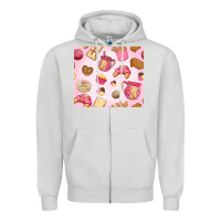 Dove Grey mexican pan dulce Zipper Hoodie - MaliasSmallBusiness